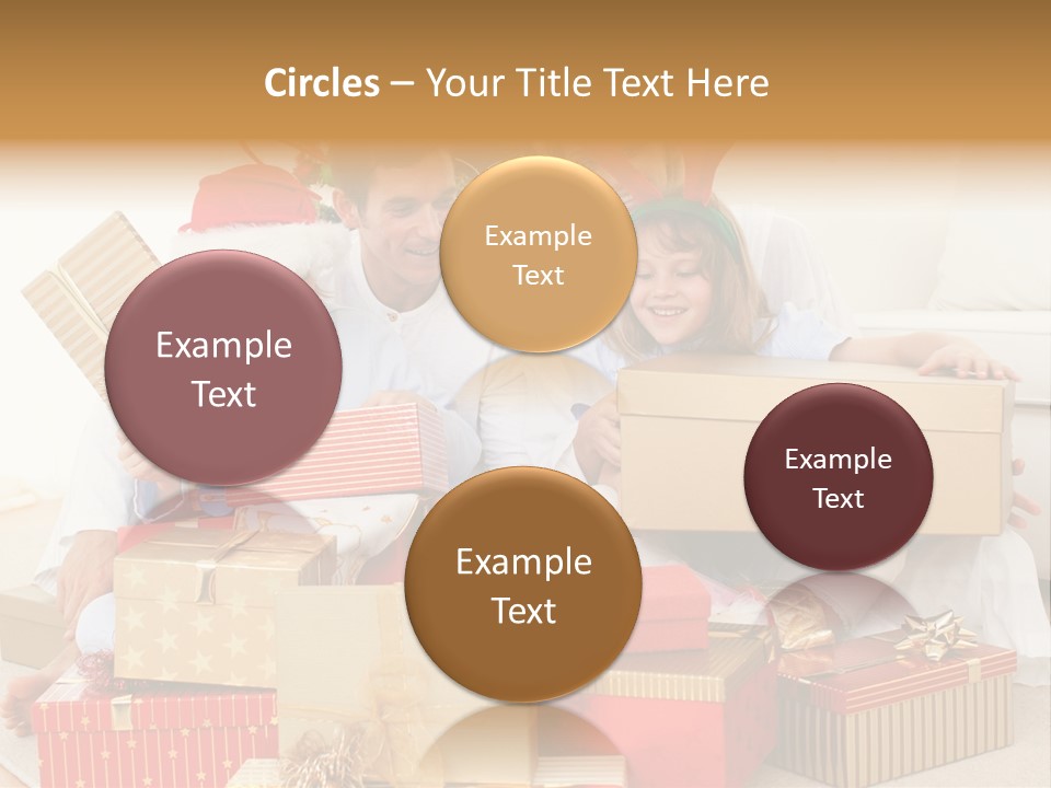 Christmas Gifts Family PowerPoint Template