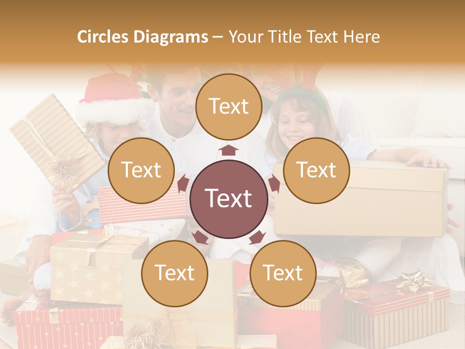 Christmas Gifts Family PowerPoint Template