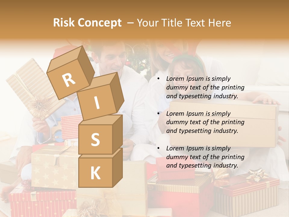 Christmas Gifts Family PowerPoint Template