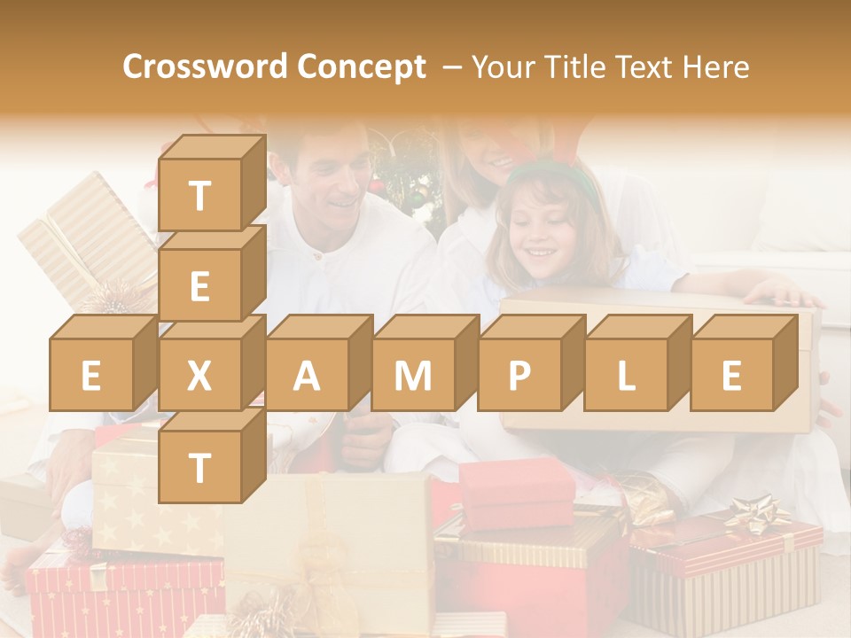 Christmas Gifts Family PowerPoint Template
