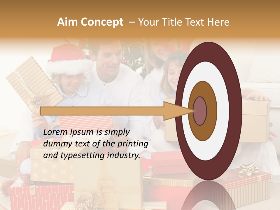 Christmas Gifts Family PowerPoint Template