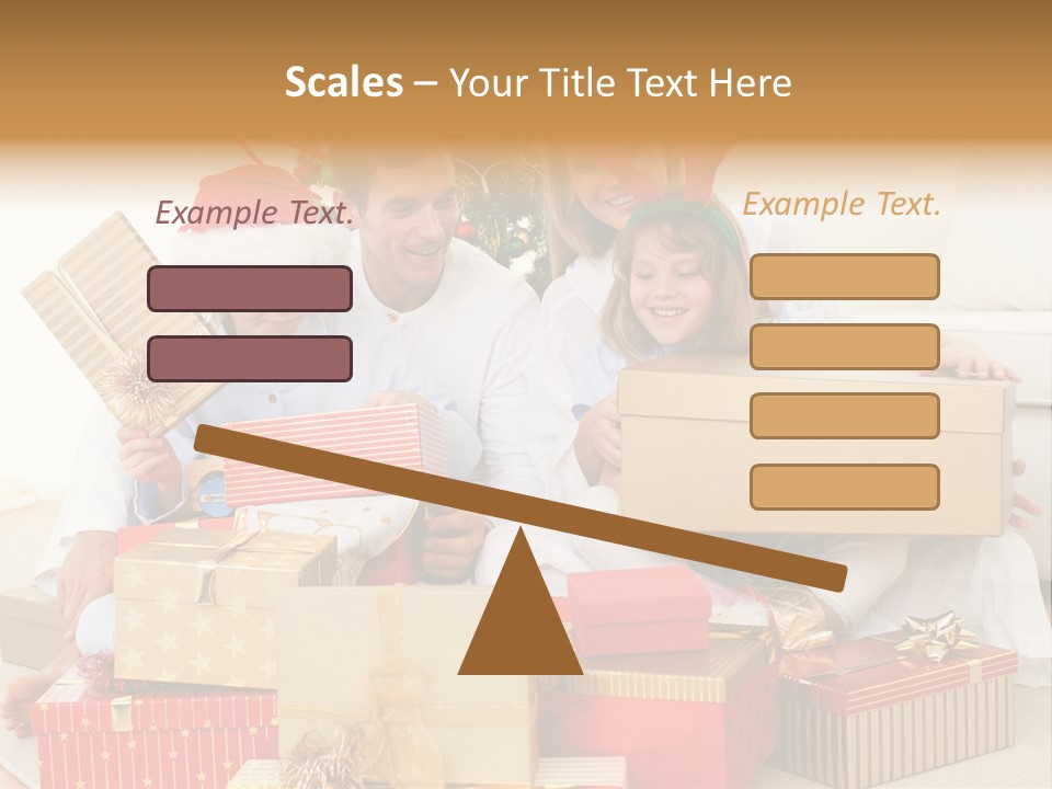 Christmas Gifts Family PowerPoint Template