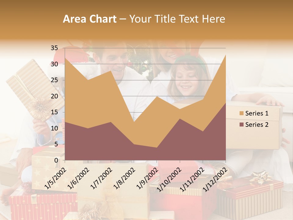 Christmas Gifts Family PowerPoint Template