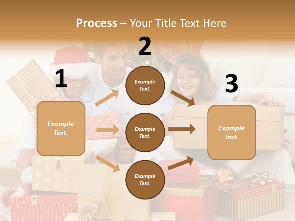 Christmas Gifts Family PowerPoint Template