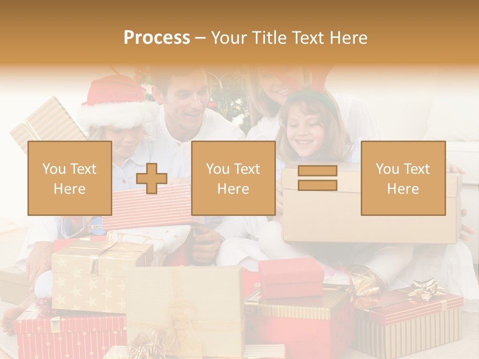 Christmas Gifts Family PowerPoint Template