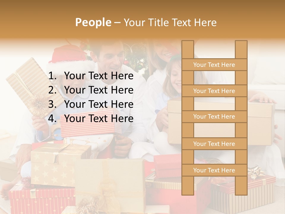 Christmas Gifts Family PowerPoint Template