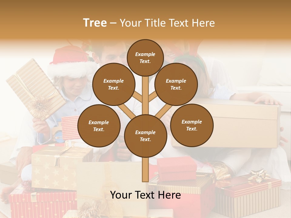 Christmas Gifts Family PowerPoint Template