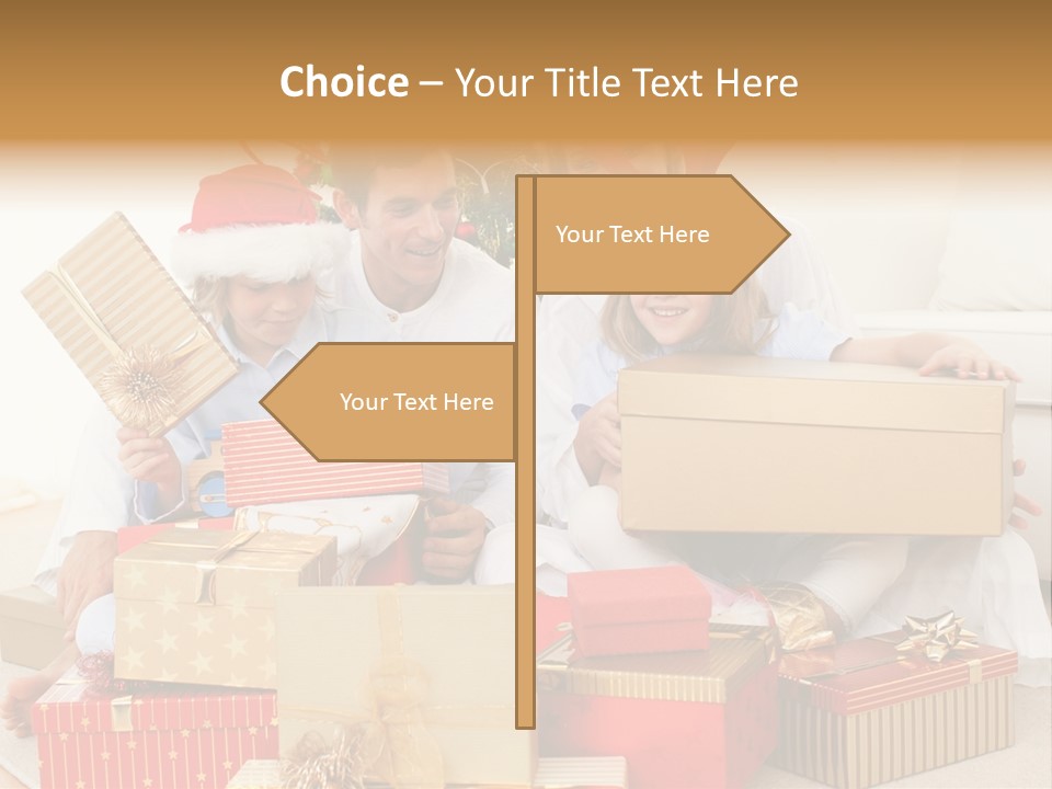 Christmas Gifts Family PowerPoint Template