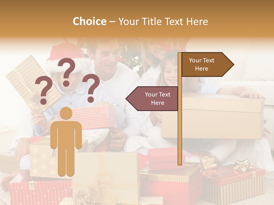 Christmas Gifts Family PowerPoint Template