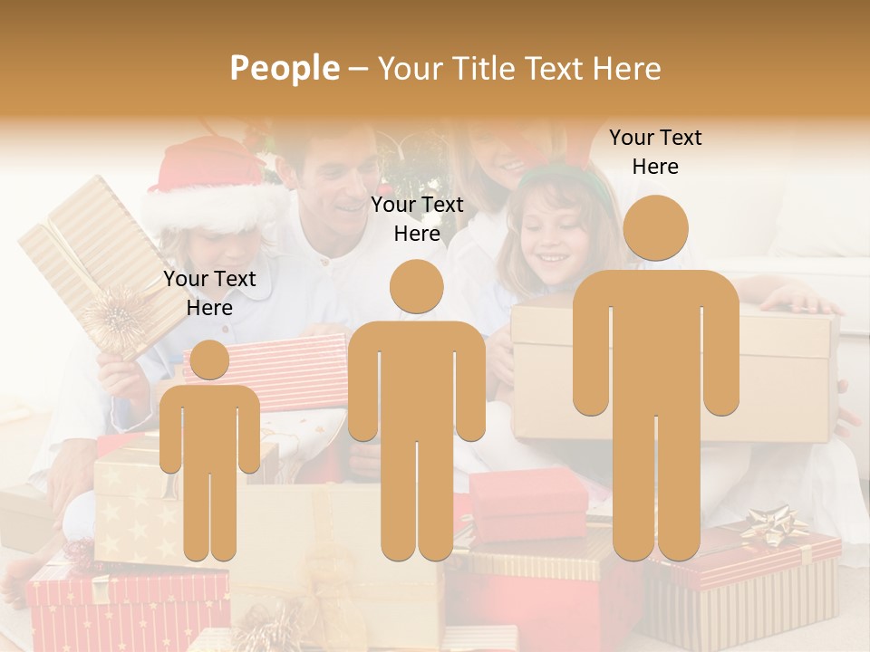 Christmas Gifts Family PowerPoint Template