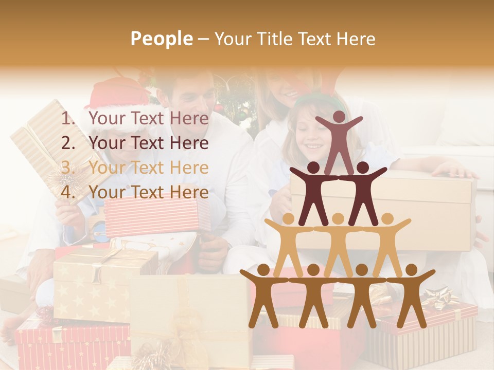 Christmas Gifts Family PowerPoint Template
