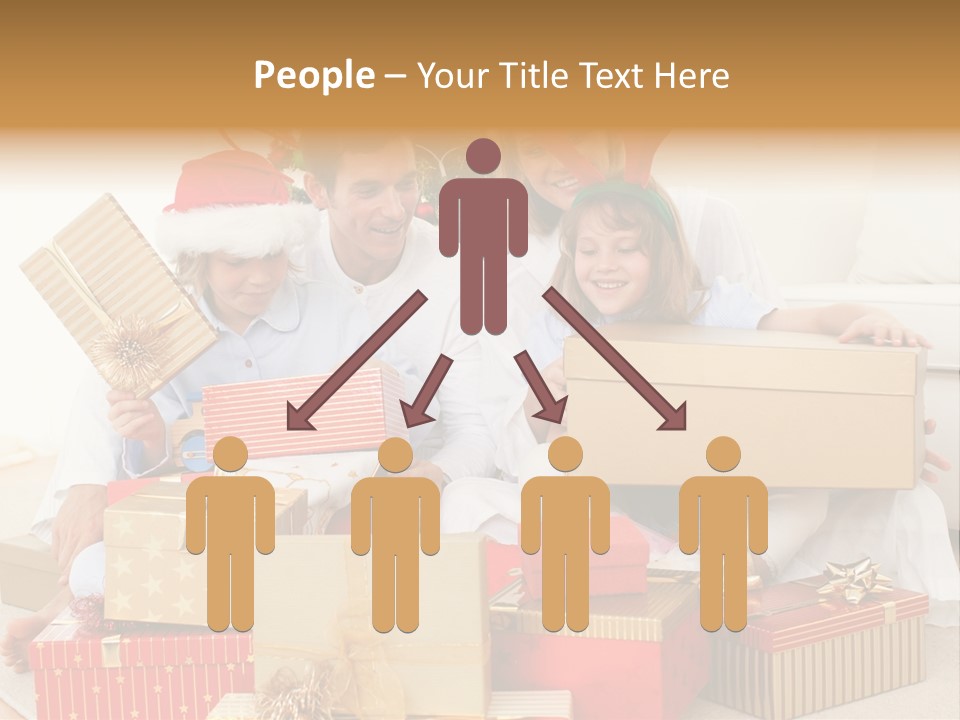 Christmas Gifts Family PowerPoint Template