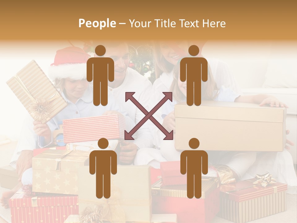 Christmas Gifts Family PowerPoint Template