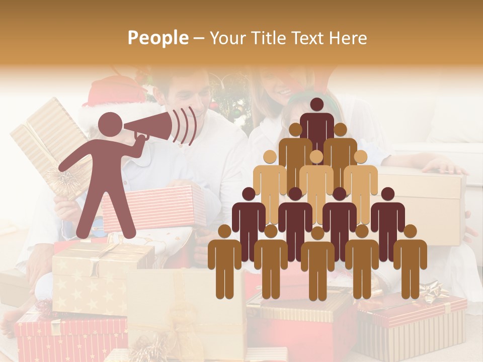 Christmas Gifts Family PowerPoint Template