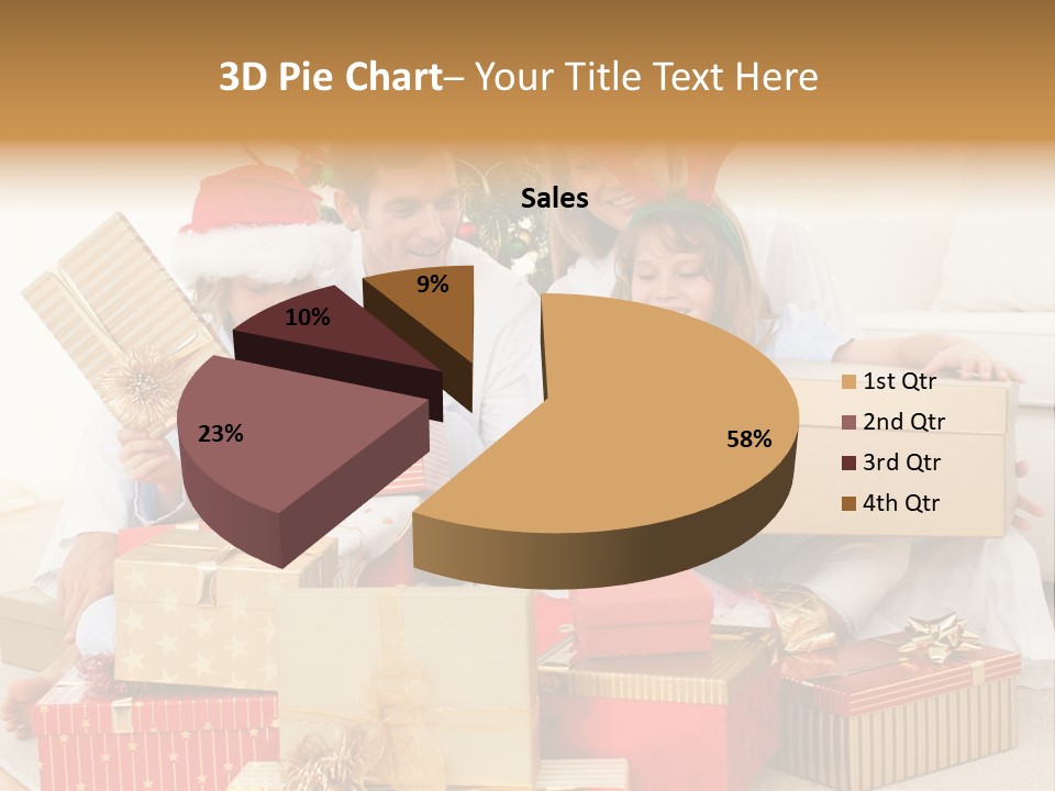 Christmas Gifts Family PowerPoint Template