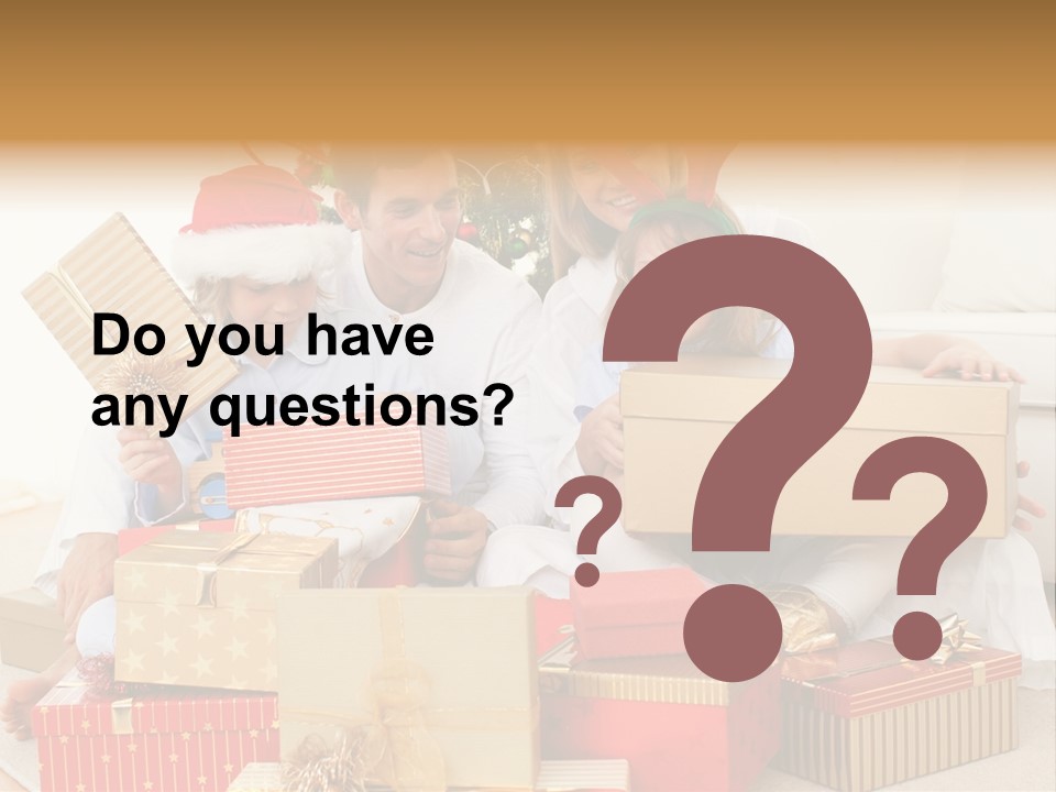 Christmas Gifts Family PowerPoint Template