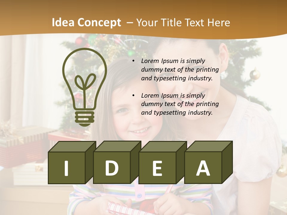 Smile Family Decoration PowerPoint Template