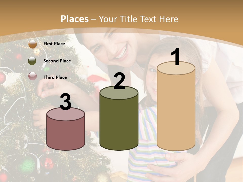 Crianças Arvore De Natal PowerPoint Template