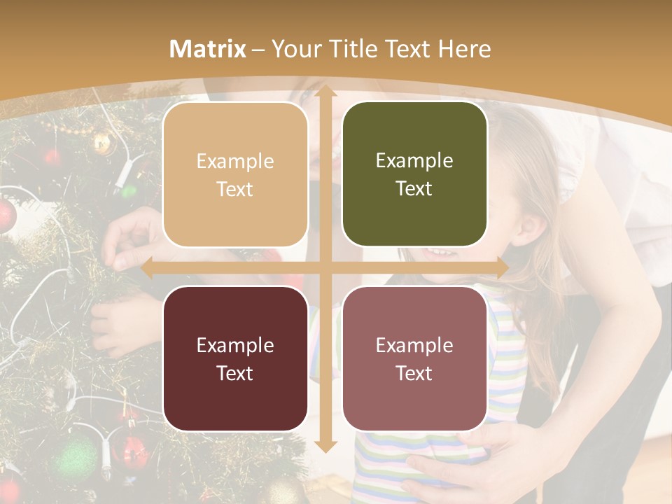 Crianças Arvore De Natal PowerPoint Template