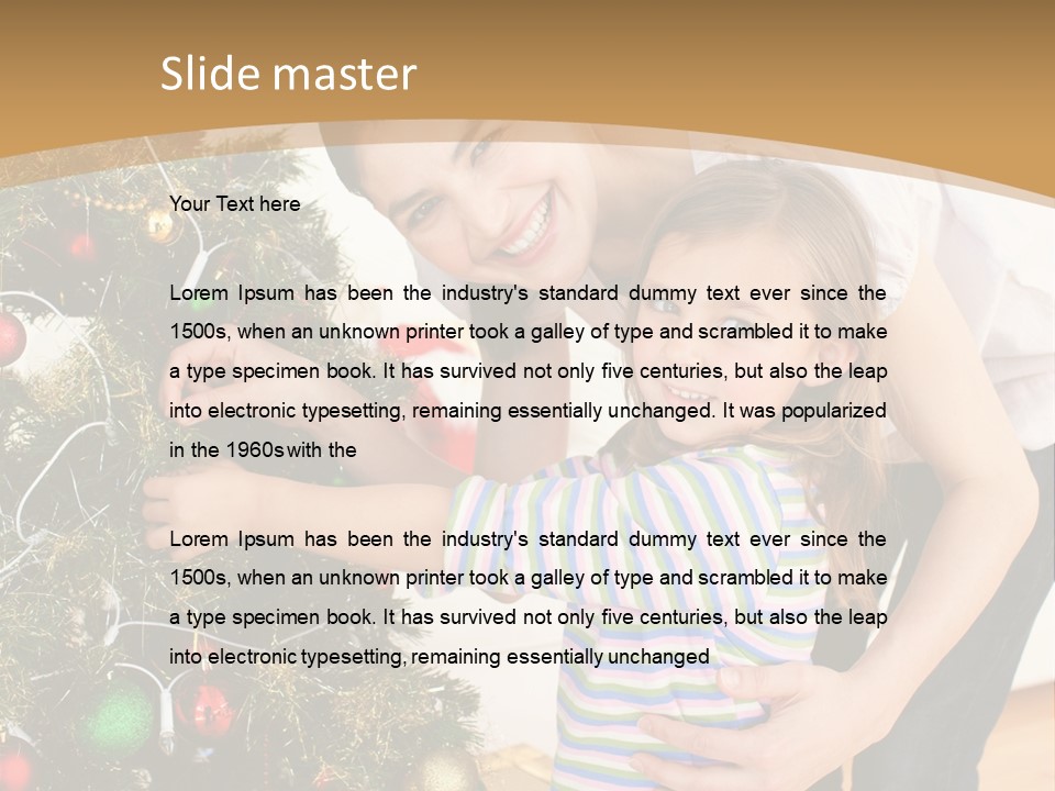 Crianças Arvore De Natal PowerPoint Template