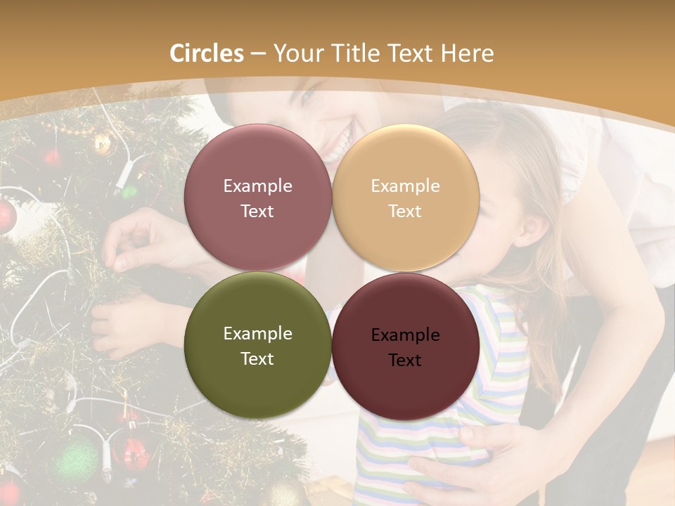Crianças Arvore De Natal PowerPoint Template