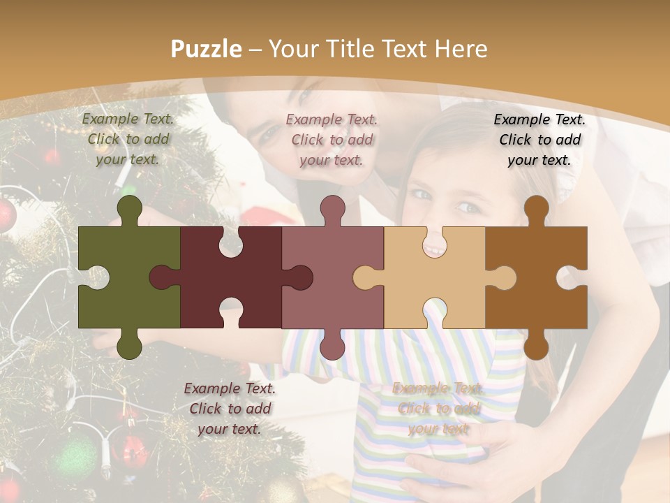 Crianças Arvore De Natal PowerPoint Template