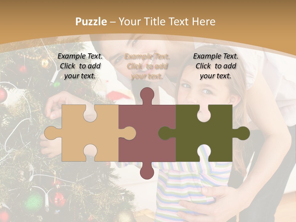 Crianças Arvore De Natal PowerPoint Template