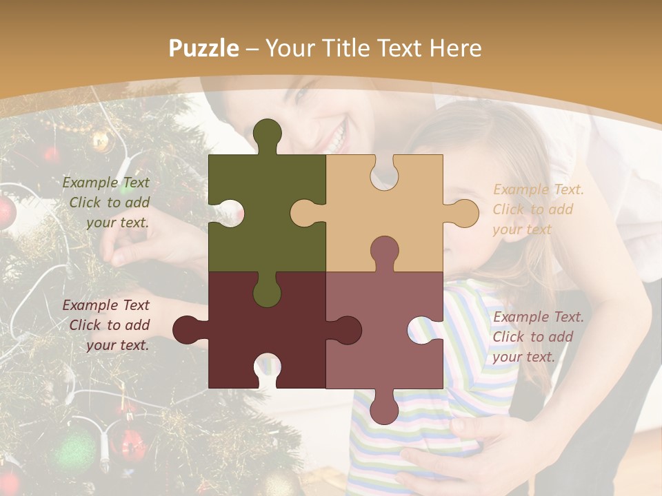 Crianças Arvore De Natal PowerPoint Template