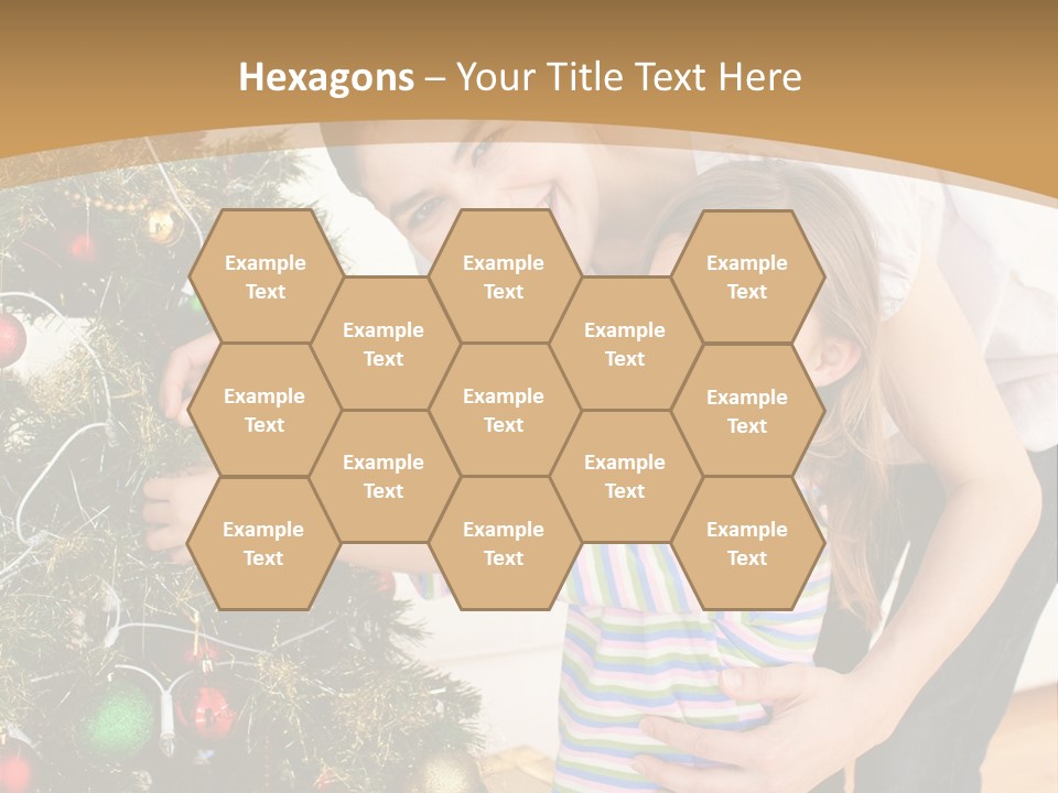 Crianças Arvore De Natal PowerPoint Template