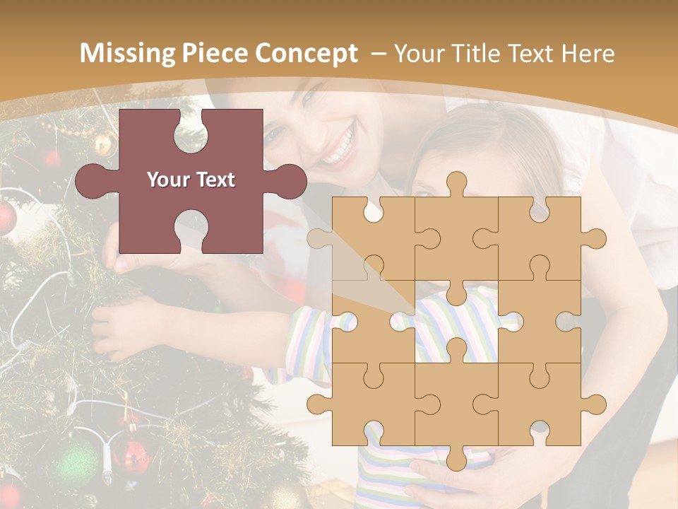 Crianças Arvore De Natal PowerPoint Template