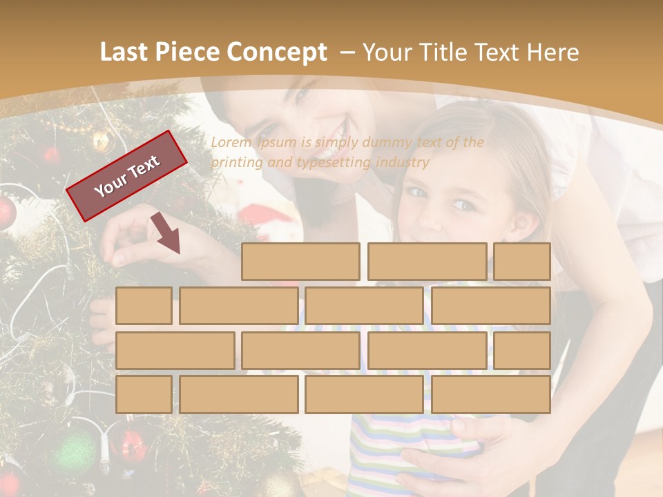 Crianças Arvore De Natal PowerPoint Template