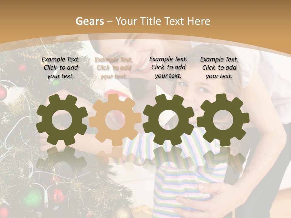 Crianças Arvore De Natal PowerPoint Template