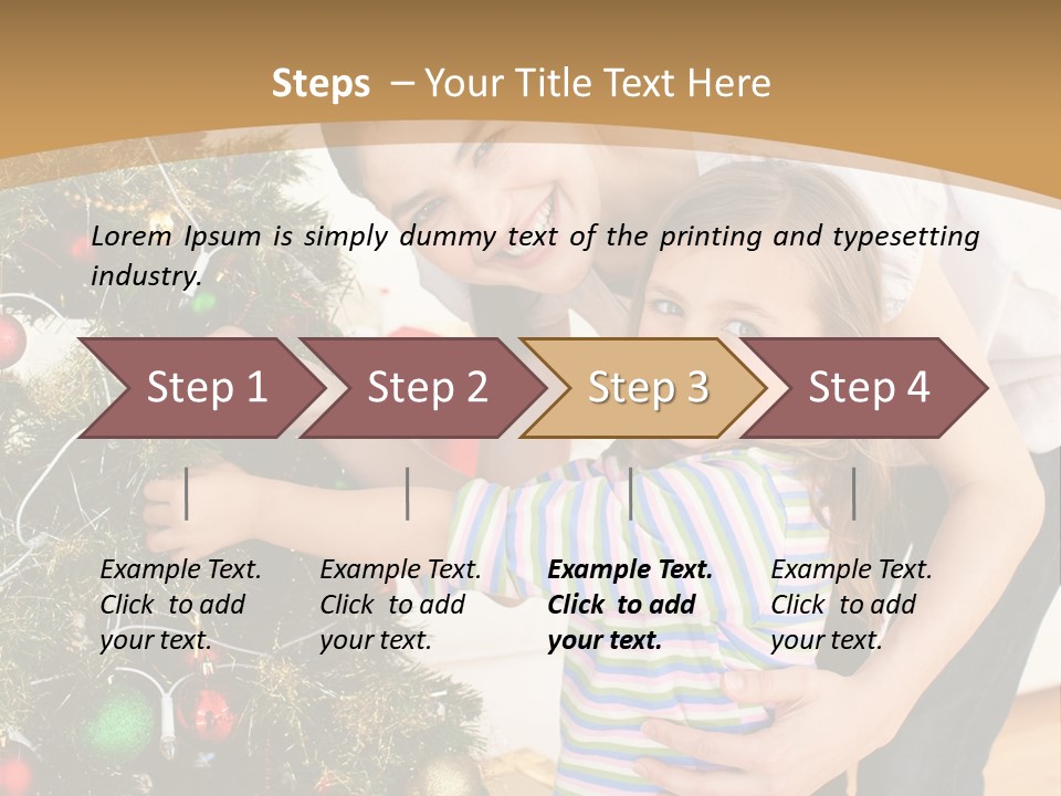 Crianças Arvore De Natal PowerPoint Template