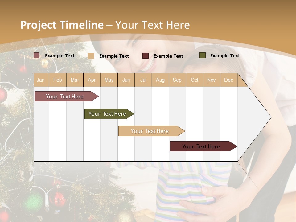 Crianças Arvore De Natal PowerPoint Template