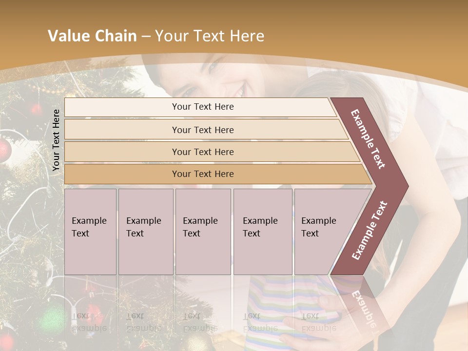 Crianças Arvore De Natal PowerPoint Template