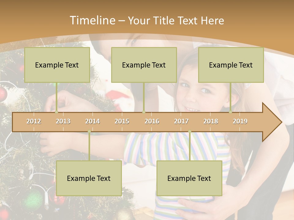 Crianças Arvore De Natal PowerPoint Template