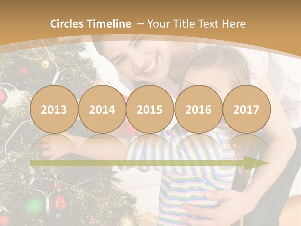 Crianças Arvore De Natal PowerPoint Template