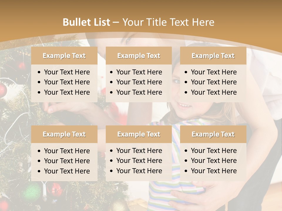 Crianças Arvore De Natal PowerPoint Template