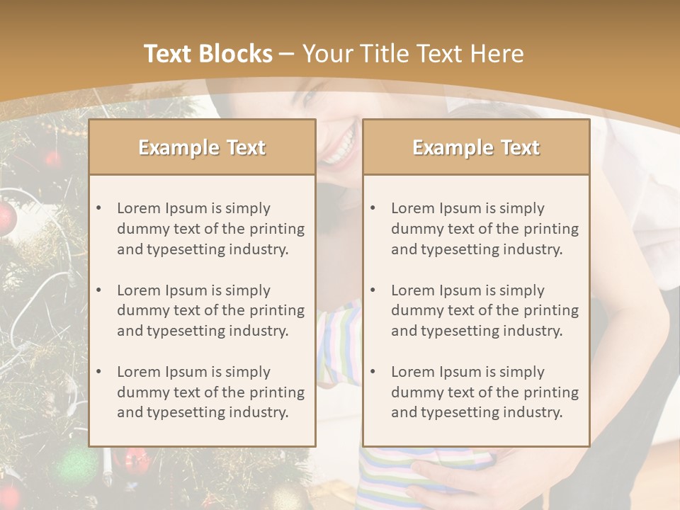 Crianças Arvore De Natal PowerPoint Template