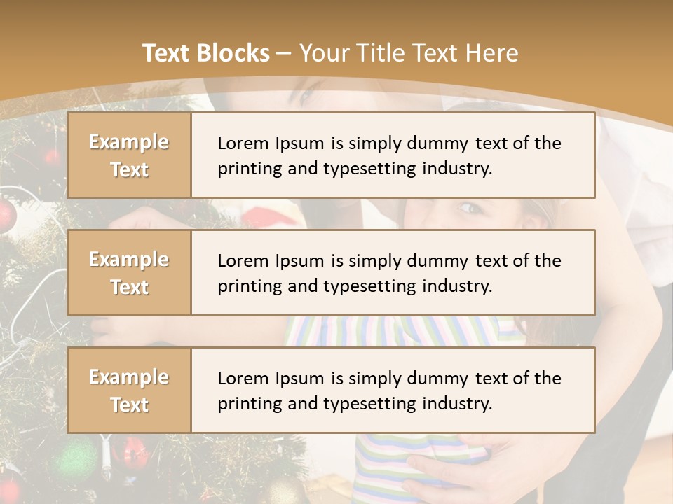 Crianças Arvore De Natal PowerPoint Template