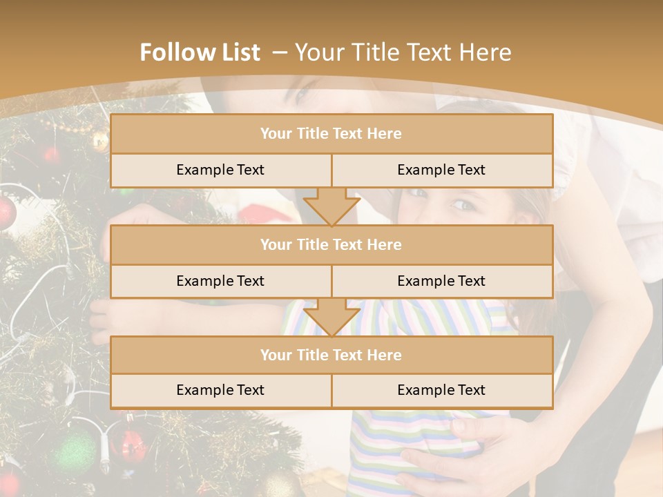 Crianças Arvore De Natal PowerPoint Template