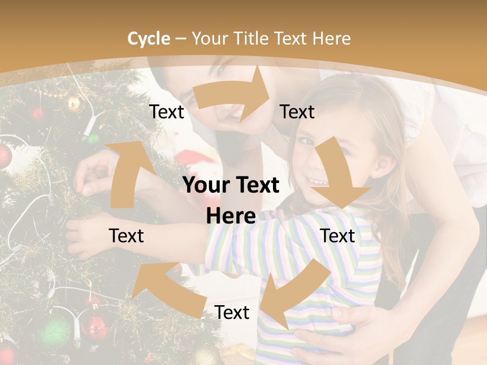 Crianças Arvore De Natal PowerPoint Template