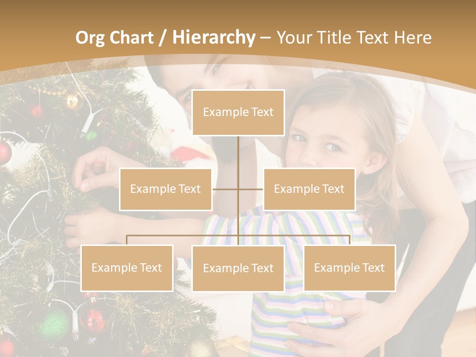 Crianças Arvore De Natal PowerPoint Template