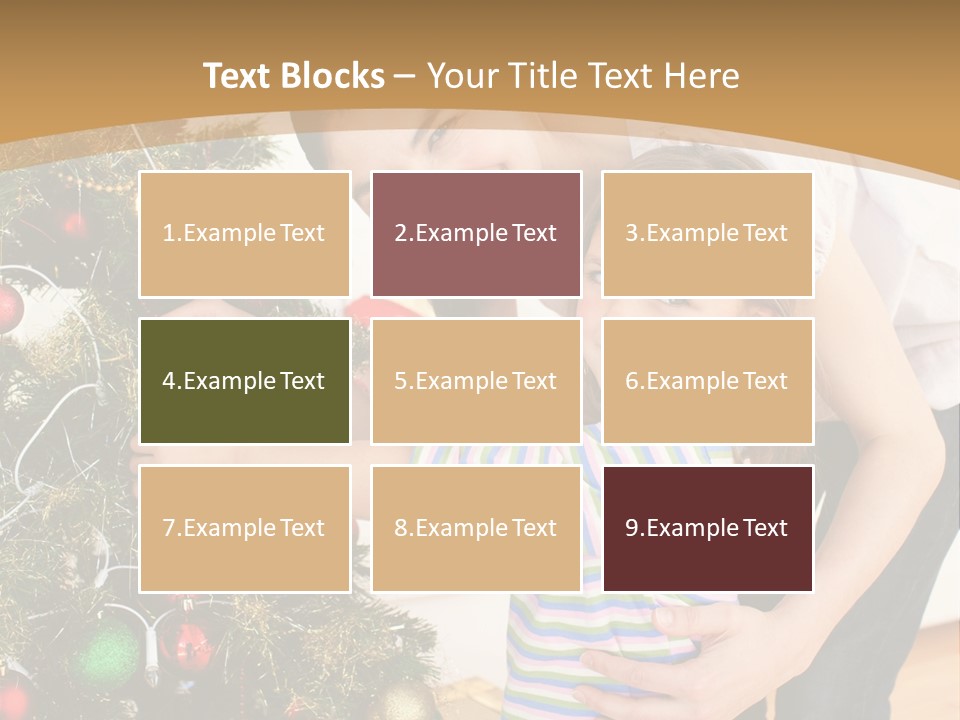 Crianças Arvore De Natal PowerPoint Template