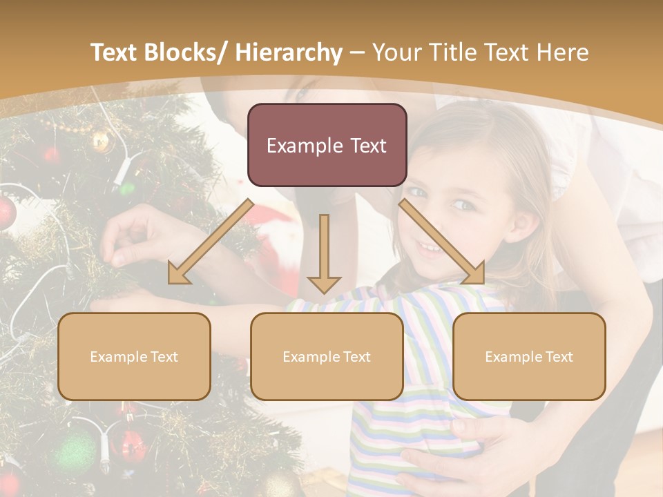 Crianças Arvore De Natal PowerPoint Template