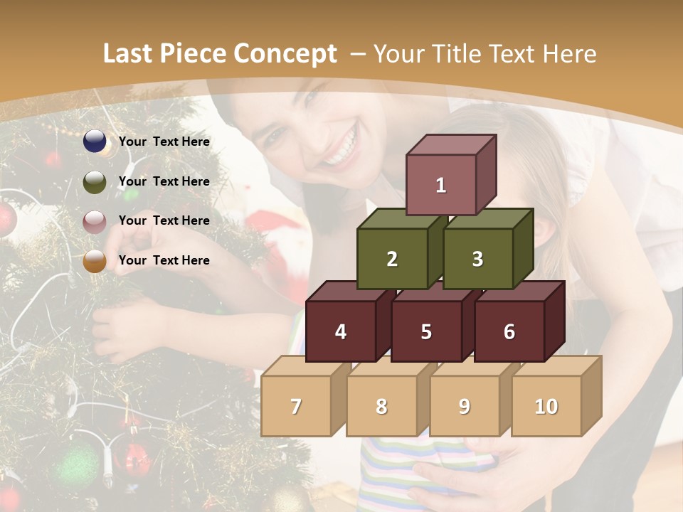 Crianças Arvore De Natal PowerPoint Template