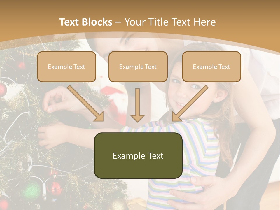 Crianças Arvore De Natal PowerPoint Template