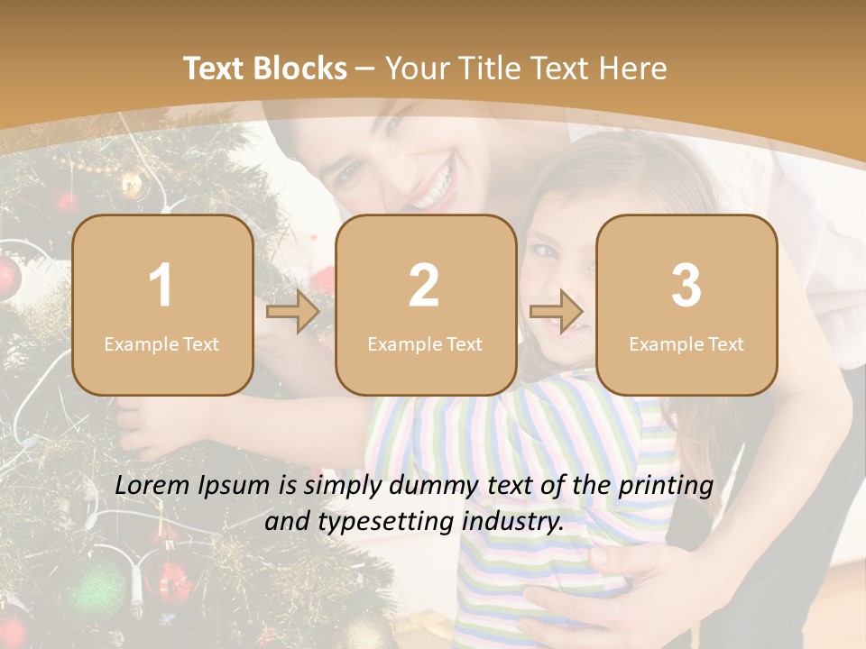 Crianças Arvore De Natal PowerPoint Template