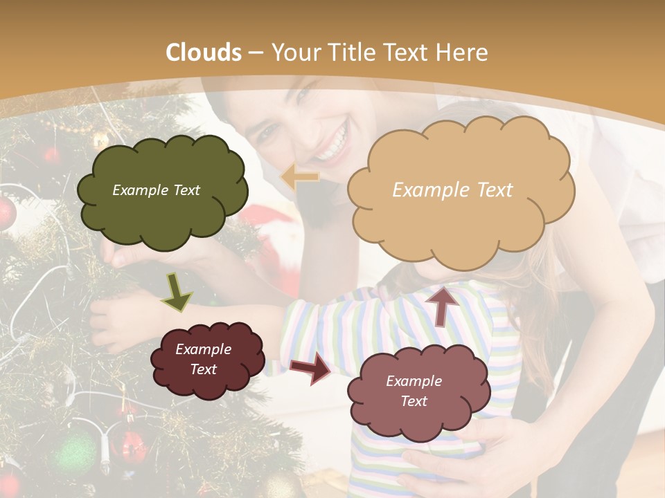Crianças Arvore De Natal PowerPoint Template