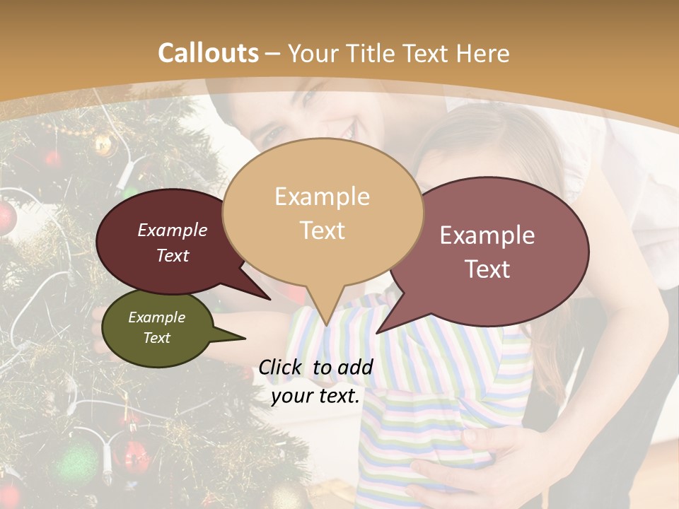 Crianças Arvore De Natal PowerPoint Template